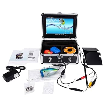 水中釣りカメラ、7インチLCDモニター1000TVL防水魚群探知機カメラ165° 水中釣りカメラ、7インチLCDモニター1000TVL防水魚群探知機